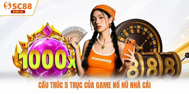 Slot Game SC88 - Đẳng Cấp Giải Trí Quay Hũ Trực Tuyến Cấu trúc 5 trục của game nổ hũ nhà cái