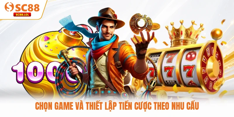 Slot Game SC88 - Đẳng Cấp Giải Trí Quay Hũ Trực Tuyến Chọn game và thiết lập tiền cược theo nhu cầu