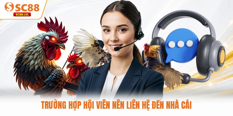 Trường hợp hội viên nên liên hệ đến nhà cái